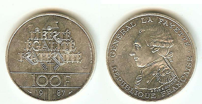 100 Francs La Fayette 1987 BU++